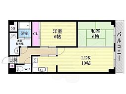 エミネンス善 2LDKの間取図画像