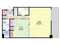 カーサ葵 1LDKの間取図画像