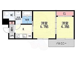 エストゥルース京都2(旧:The Bright Residence 京都東 3階/-