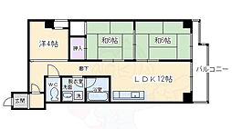 ルネ河原町 3LDKの間取図画像