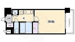 プレサンス京都御所東 1Kの間取図画像