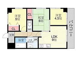 フローラみずほ 3DKの間取図画像