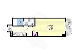 SWISS京都堀川WEST 1Kの間取図画像
