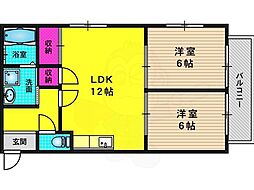 マレ・オット 2LDKの間取図画像