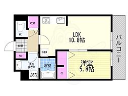 カシェ・ネロ吉祥 1LDKの間取図画像