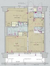 エステムプラザ京都河原町通 1SLDKの間取図画像