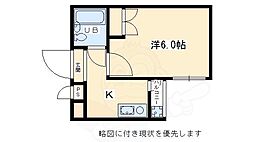 御幸町ハイツ 1Kの間取図画像