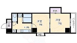 プレシャス御池 2Kの間取図画像