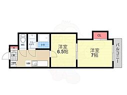 プレシャス御池 2Kの間取図画像