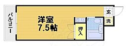 ドミール大文字 ワンルームの間取図画像