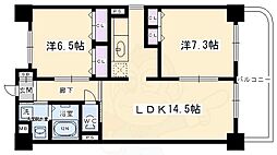 リージョン御池 2LDKの間取図画像