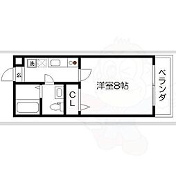 アークリード今出川大宮 1Kの間取図画像