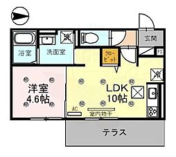 フォルトゥーナ 1LDKの間取図画像