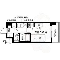 CAMPUSVILLAGE京都下鴨東 ワンルームの間取図画像