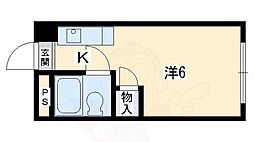 プチモンド京都 1Kの間取図画像