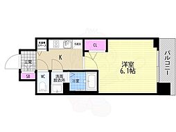 ベラジオレガシー葛野大路八条 1Kの間取図画像
