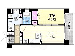 リーガル京都堀川中立売 1LDKの間取図画像