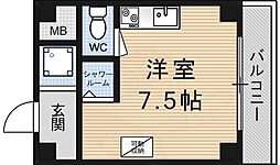 エスポワール里西 ワンルームの間取図画像