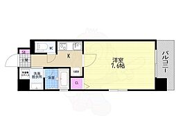 ベラジオレガシー京都西七条 1Kの間取図画像