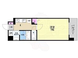 ベラジオレガシー京都西七条 1Kの間取図画像