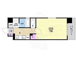 ベラジオレガシー京都西七条 1Kの間取図画像