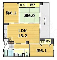 カーサ葵 3LDKの間取図画像