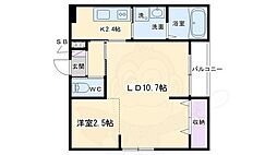 アネックスふや町 1LDKの間取図画像