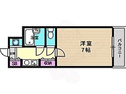 インペリアル・ジュン 1Kの間取図画像