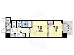ベラジオ西大路五条 2Kの間取図画像