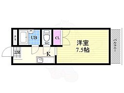 ハウスオブローズ 1Kの間取図画像
