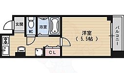 T'sCasa御幸町 1Kの間取図画像
