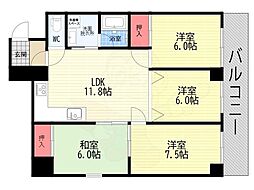 ラサール御所 4LDKの間取図画像