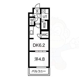 ファステート京都壬生フィエロ 1DKの間取図画像