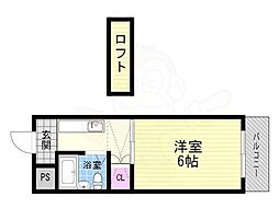 メゾン光洋 1Kの間取図画像