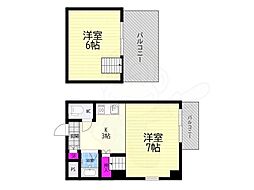 グランドールトキ 2Kの間取図画像