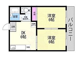 ドミール厨子奥A棟 2階/-
