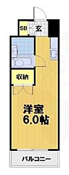 フローライト ワンルームの間取図画像
