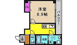 シャトル京都駅 1Kの間取図画像