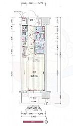 プレサンスTHEKYOTO流雅 1Kの間取図画像