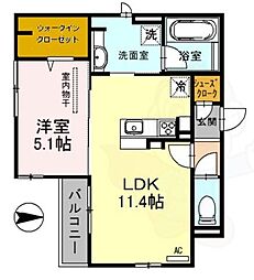 メゾン・ド・プルミエール 1LDKの間取図画像