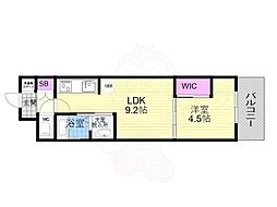 スワンズ京都東寺ガーデン 1LDKの間取図画像