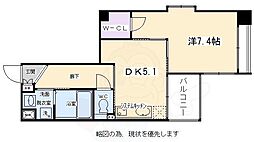 ベラジオ富小路 1DKの間取図画像