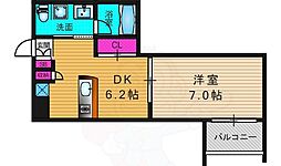 ジニア 1DKの間取図画像
