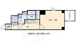 アスヴェル京都二条駅前 1Kの間取図画像