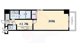 ビレイユ真英烏丸五条 1Kの間取図画像
