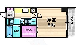 アネックス桂 1Kの間取図画像
