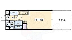 ベラジオ四条大宮2 ワンルームの間取図画像