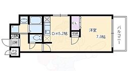 Cosmo3 1DKの間取図画像