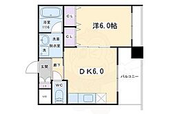 オルテンシア 1DKの間取図画像