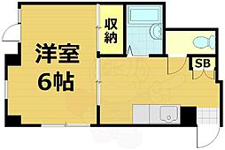 アベニューセブンセブン 1Kの間取図画像